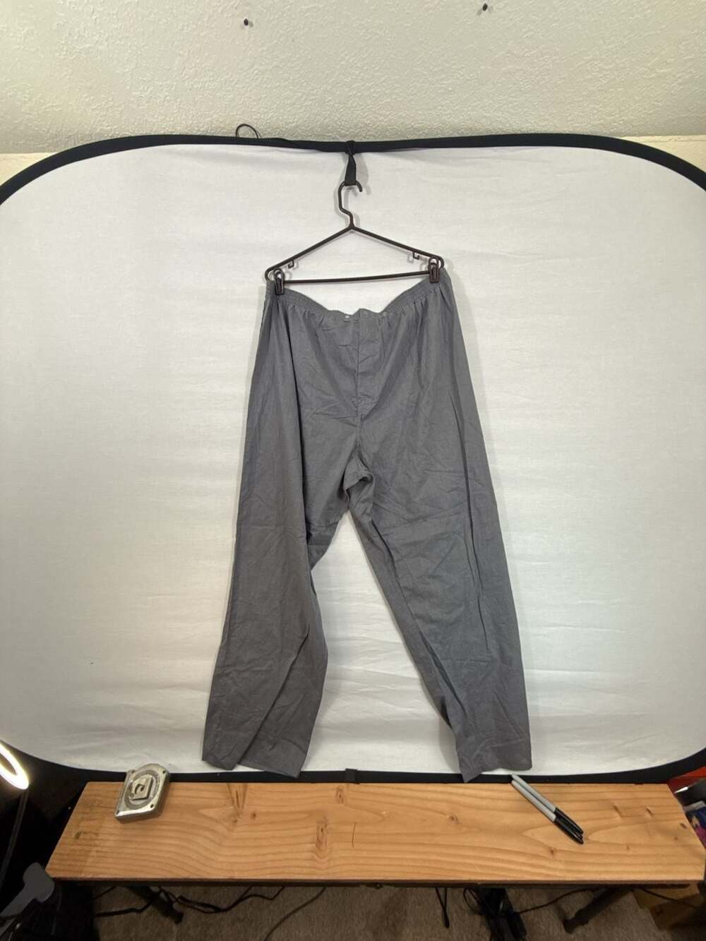 Puritan Men's 2XL Grey Cotton Blend Elastic Waist Lounge Sleep Pants